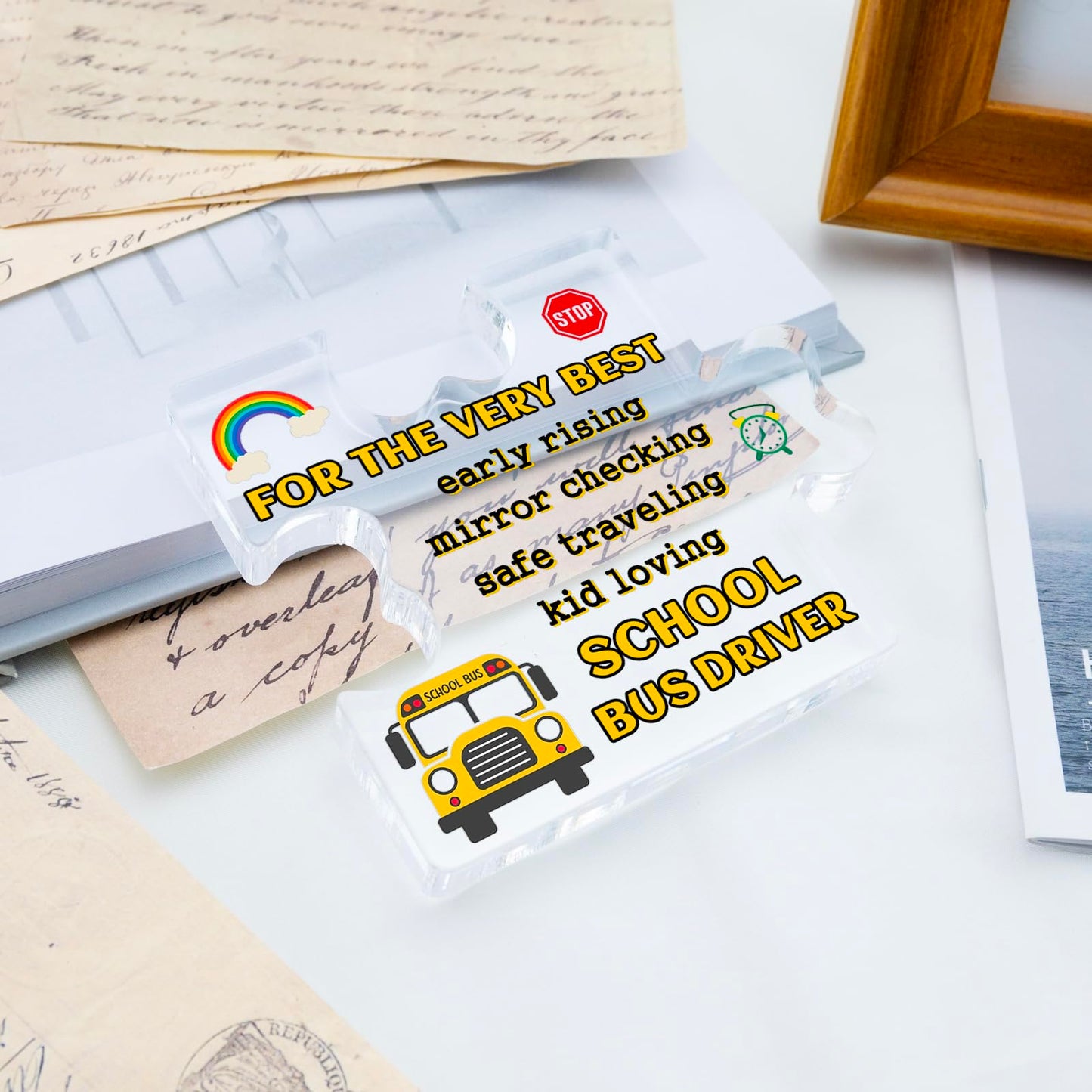 Bus Driver Appreciation Gifts Thank My Drivers Acrylic Sign School Bus Driver Gift For Men Women Birthday Retirement Christmas Gifts Back To School Gift From Students To School Drivers