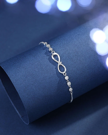 UNGENT THEM Infinity Love CZ Cross Bracelet-5th 8th Christian Graduation Gifts for Girls Her