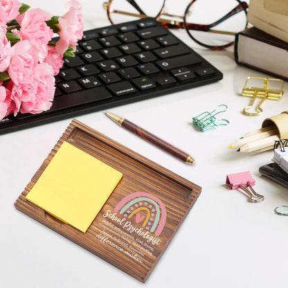 School Psychologist Gifts Sticky Note Holder, School Psych Hank You Appreciation Gifts for Counselor Therapist Guidance Psychology Week Self-Stick Note Pad Holders TZP62