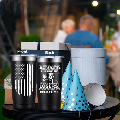 21st Birthday Gifts for Him - 21st Birthday Gift Ideas - Great 21 Year Old - 21 Birthdays Decorations for Him, Men, Son - 2005 20oz Tumbler