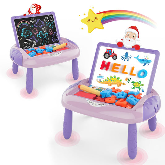 Cokzer Gift for 1-2 Year Old Girls, Toddler Girl Toys with Magnetic Letters and Numbers, Learning and Educational Toys for 1 2 Year Old, Girls Birthday (Unicorn Pink)
