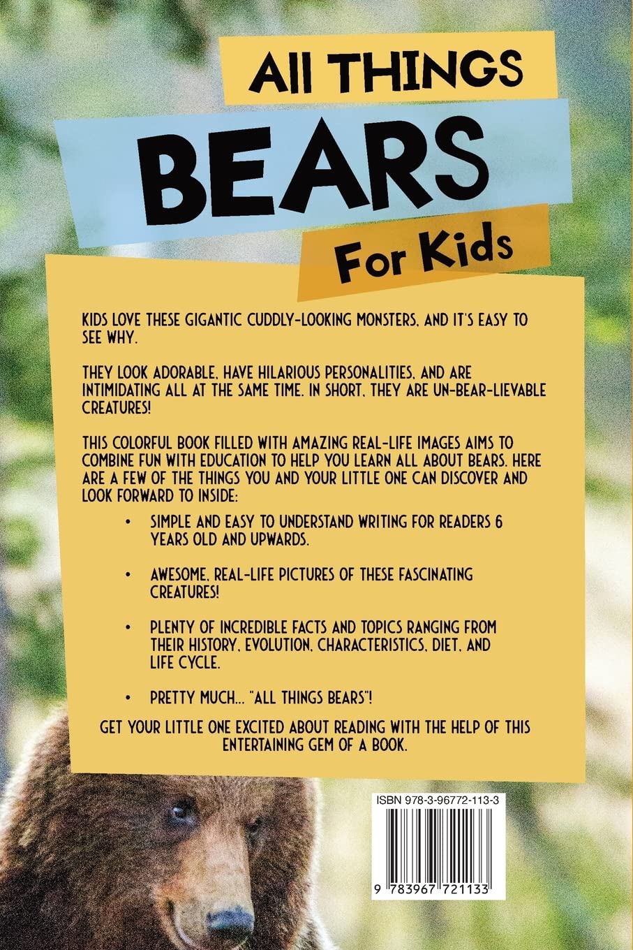 All Things Bears For Kids: Filled With Plenty of Facts, Photos, and Fun to Learn all About Bears