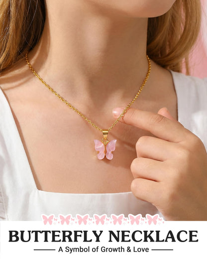 Beautiful Butterfly Necklace – Jewelry for Granddaughter, Daughter, Niece from Mom or Grandma for Birthday, Christmas, Valentines and Graduation