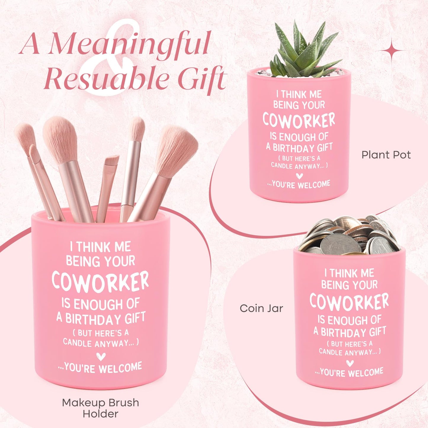 Coworker Birthday Gifts for Women, Funny Coworkers Candle 10Oz, Best Birthday Gift for Coworker Female, Work Besties, Cute Handmade Soy Wax Scented Candles