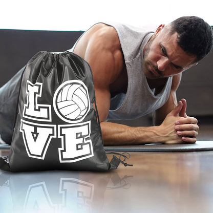 Shappy 20 Pcs Drawstring Bags Bulk Volleyball Cinch Backpack Sport Gifts Bags for Teen Girls, Men Women, 13 x 17 Inch