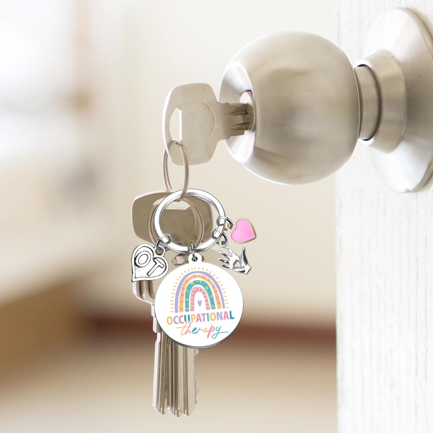 Occupational Therapy Gifts Therapist Keychain - Therapists Appreciation Gift for OT Professionals, Retirement Birthday Christmas New Year