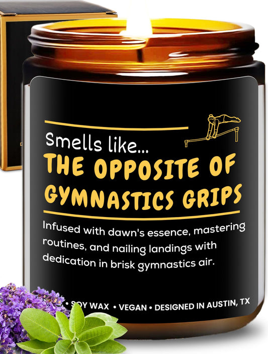 Funny Gymnastics Candle, Gymnastics Gifts for Girls Teenager, Cool Sports Themed Gift Ideas for Players, Coach, Youth, Teens, Teams, Athletes, Moms, Christmas, Birthday, Special Occasions, Gift-Ready