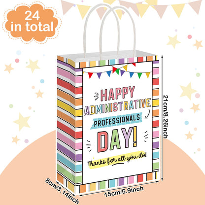 Gilprop 24 Pcs Administrative Professional Day Gifts Admin Assistant Appreciation Gifts Bags Secretary Thank You Party Favors Bags for Women Office Secretary Employee Coworker Birthday Retirement