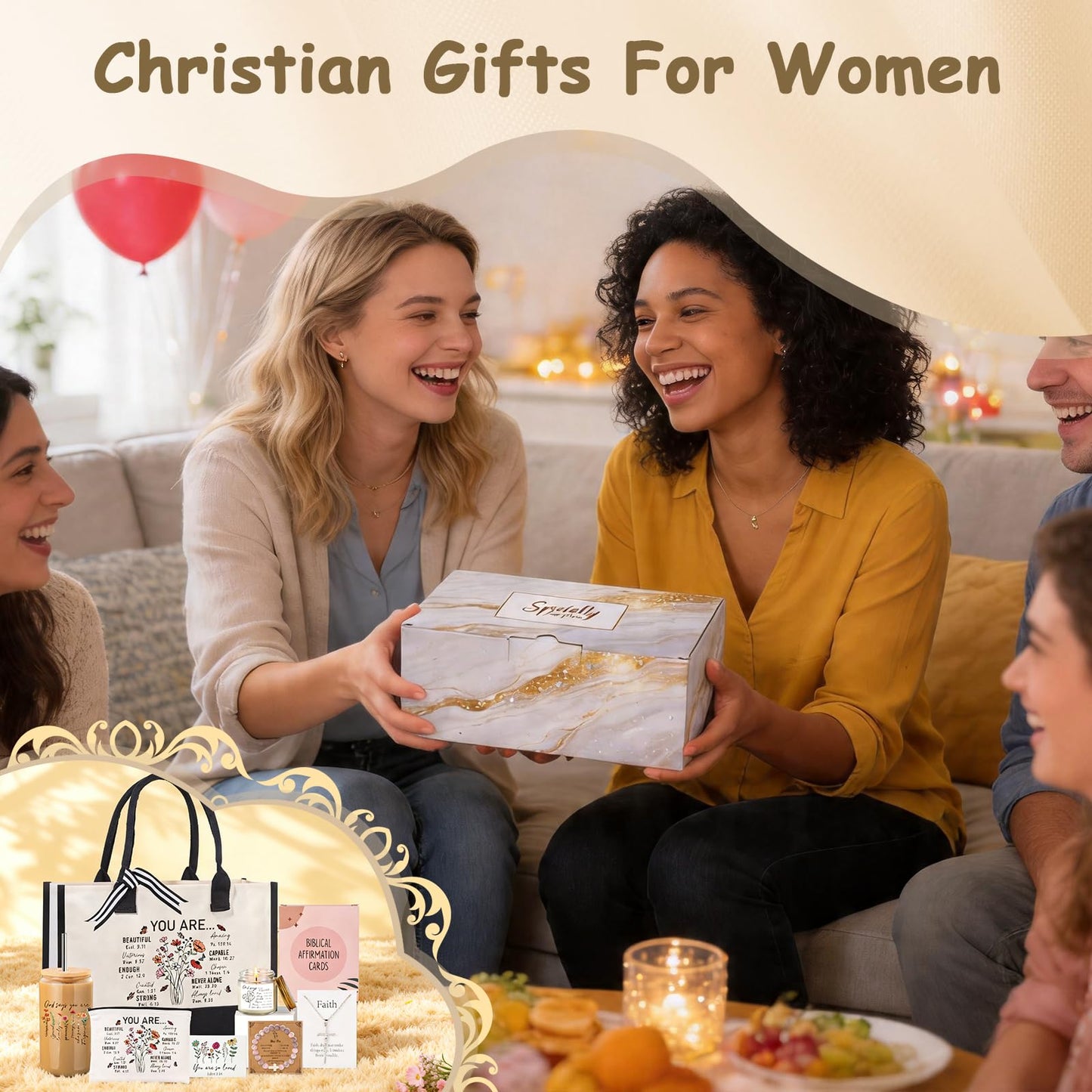 Christian Gifts for Women, Religious Gifts, Inspirational Gift for Women Birthday Unique Catholic Bible Accessories Faith Based Gift, Christian Mothers Day Gifts for Mom, Sister, Friend, Grandma