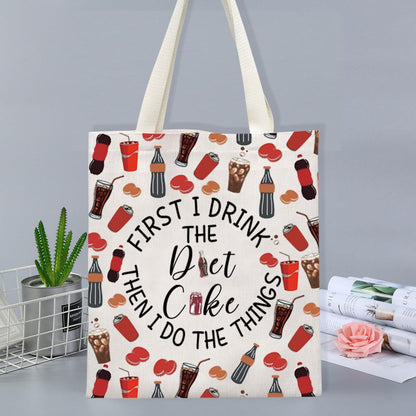 Funny Drink Gift Fizzy Drink Inspire Tote Bag Soda Drinking Handbag Soda Lover Gift Summer Trip Gift