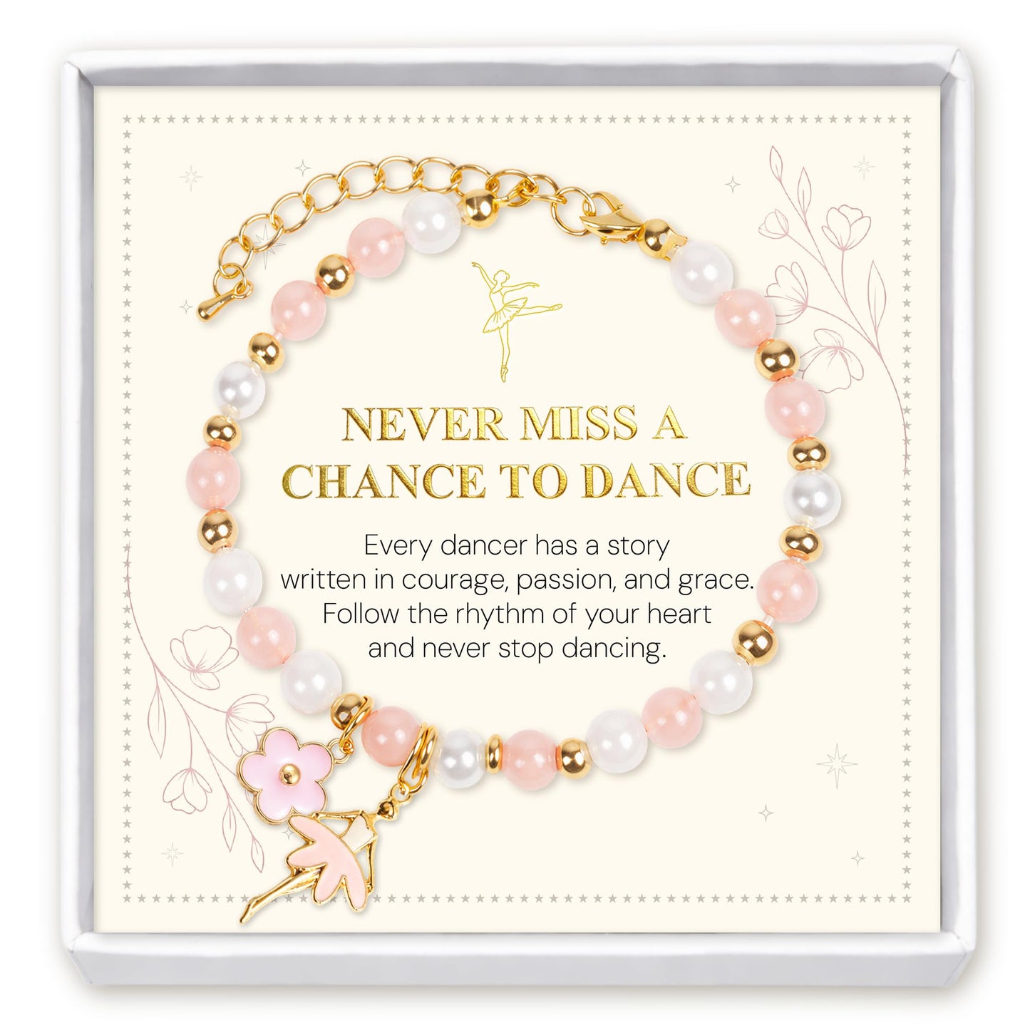 Dance Recital Gifts for Girls, Ballet Dancer Ballerina Bracelet Jewelry for Daughter Granddaughter Niece Friends Dance Team, Dance Gifts for Teen Girls, Pulsera Para Niñas