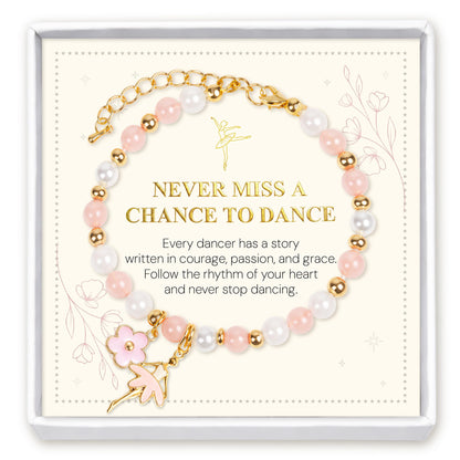 Dance Recital Gifts for Girls, Ballet Dancer Ballerina Bracelet Jewelry for Daughter Granddaughter Niece Friends Dance Team, Dance Gifts for Teen Girls, Pulsera Para Niñas
