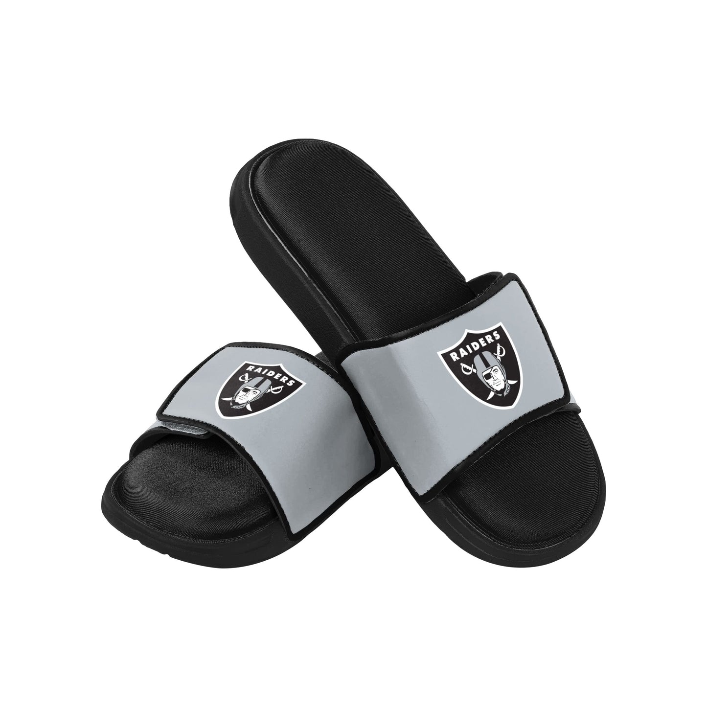 FOCO mens NFL Team Logo Sport Shower Foam Slide Flip Flop Sandals