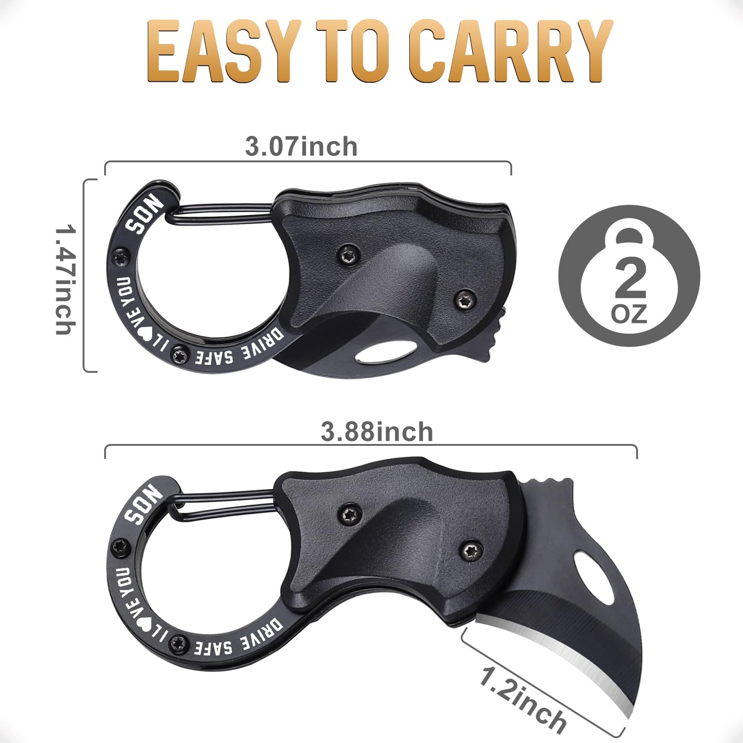 OOPERAY Son Gifts for Christmas, EDC Box Cutter, Christmas Birthday Gifts Ideas for Son, EDC Gadget Gift for Camping Hiking Fishing