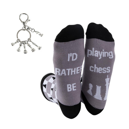 Funny Novelty Crew Socks with Keychain,Sport Running Runner Gifts for Mother Dad Boyfriend Husband Funky Dress Socks