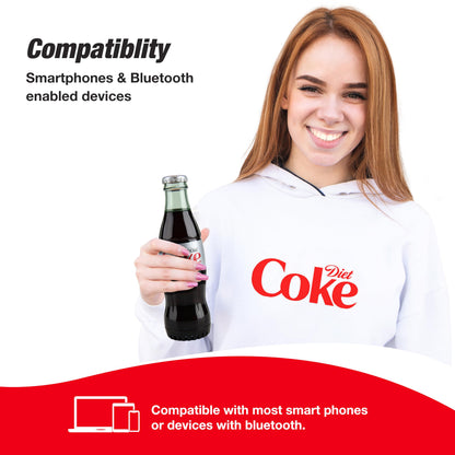 Official Diet Coke Bottle Shaped Bluetooth Speaker – Portable Wireless Speaker with Bluetooth 5.0, Deep Bass, AUX Input, Long Battery Life – Loud HD Sound for Home, Travel, Party & Outdoor Use