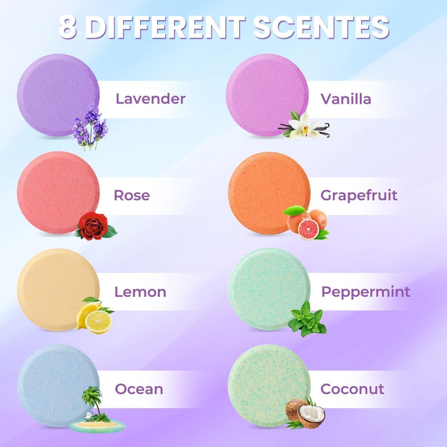 Shower Steamers 8 Pack - Organic & Natural Essential Fragrances for Teens and Adults - Mother's Day, White Elephant, Birthday Gifts for Women Teen Girls, Mom, Wife, GirlfriendWho Have Everything