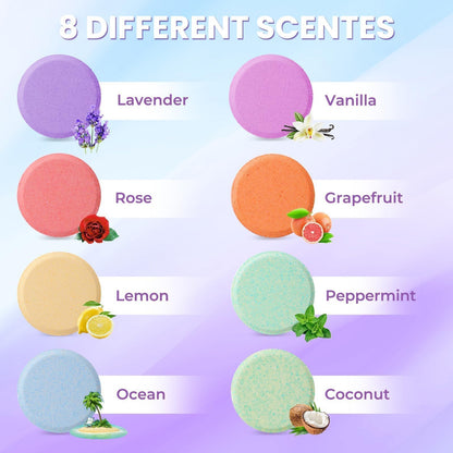Shower Steamers 8 Pack - Organic & Natural Essential Fragrances for Teens and Adults - Mother's Day, White Elephant, Birthday Gifts for Women Teen Girls, Mom, Wife, GirlfriendWho Have Everything