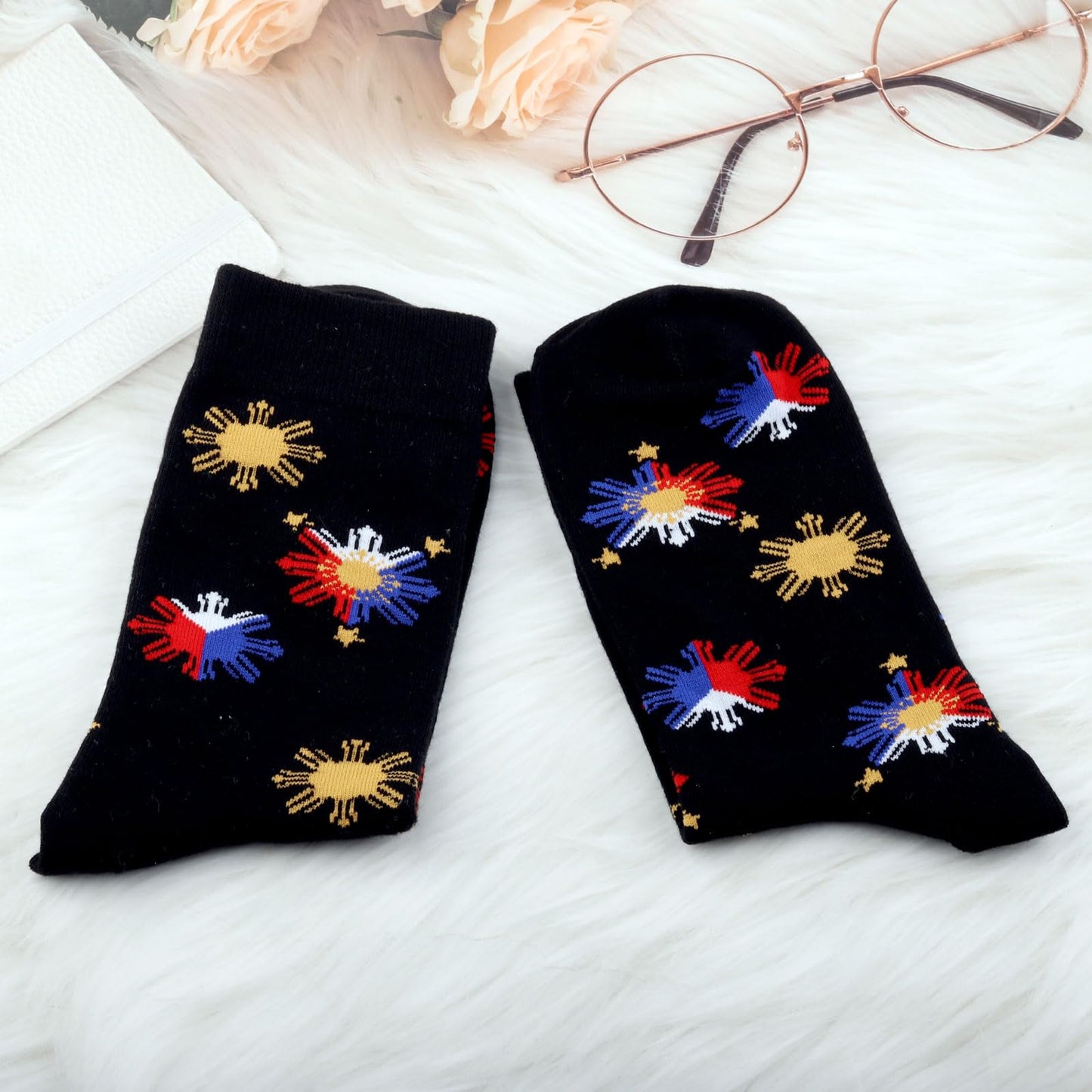 G2TUP Philippine Sun Star Flag Socks Filipina Philippine Pride Gift Philippines Faith Socks Philippine Pride Merch