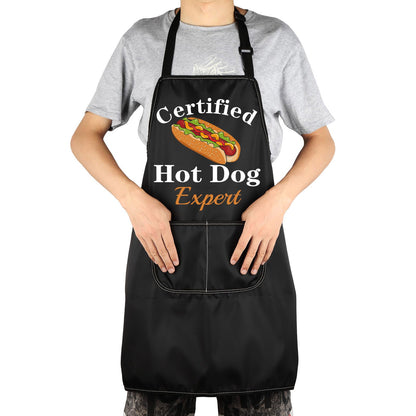JNIAP Hot Dog Apron With Pockets Hot Dogs Lover Gifts Hot Dogs Chef Apron Fast Food Apron Hot Dog Maker Aprons