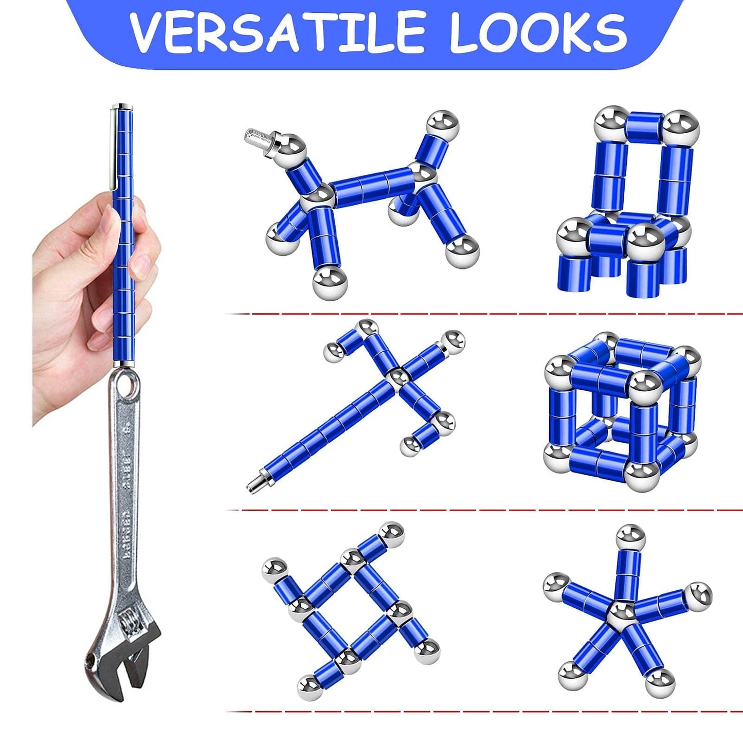 Magnetic Fidget Pen Gifts for Teens - Birthday Gifts for Men,Father, Adults, Office Desk Accessories ADHD Anxiety Relief Desk Toys for Office Workers Cool Gadget Stuff for 14 15 16 17 18 Year Old Boy