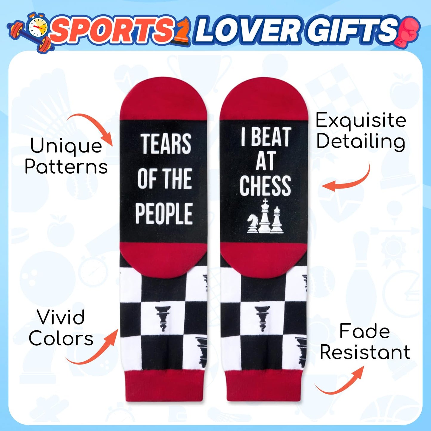 Zmart Funny Gifts for Men Women - Art Gym Lifting Weed Yoga Running Wrestling Chess Socks
