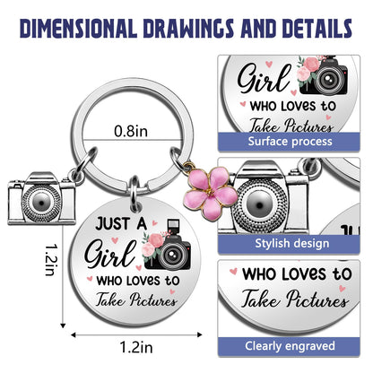Photographer Gifts Cute Camera Keychain for Women Teen Girls Unique Photography Birthday Christmas Gift for Photographers Camera Lovers Women
