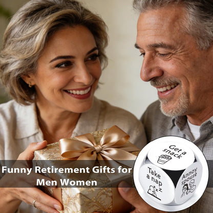 Retirement Gifts Dice for Men, 2026 Retired Gifts for Men, Retirement Gift for Boss Coworker, Funny Decider Dice Going Away Giftss for Coworker Leaving, Military Retired Dad Gift- Fathers Day