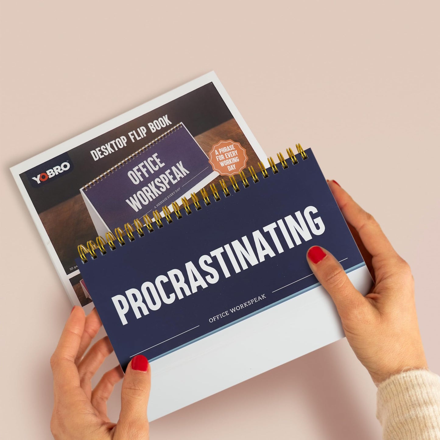 YOBRO Office Gifts for Coworkers, Funny Desk Signs - 50 Funny Messages Desktop Flip Book, Daily Mood Flip Sign & Funny Desk Decor, Work Desktop Accessories