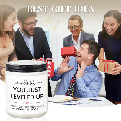 Promotion Gifts for Women at Work, New Job Candle Gifts, Congratulations Gift for Women, Funny Congrats Gift for Coworker, Gamer, Friend, Boss, Teachers, Nurses, Work Celebration Present