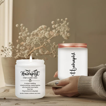 Hair Stylist Gifts for Women Men - Female Hairdresser Gifts Idea, Birthday Christmas Gift for Hairapist Barber Salon Owner Cosmetology Student Graduation Present - Lavender Scented Candle