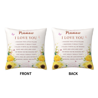 Mamaw Gifts from Grandkids - Gifts for Mamaw for Grandma - Mamaw's Birthday Gift from Grandchildren - Best Mamaw's Ever Gift Idea Throw Pillow Covers 18X18 Inches