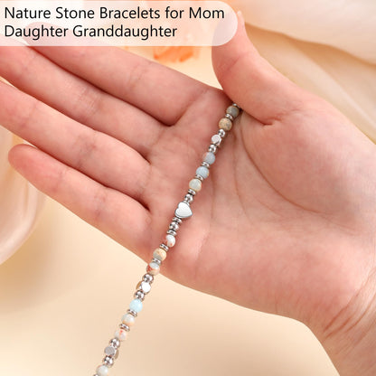 Mothers Day Gifts for Daughter Mom Bracelet, Graduation Gift for Her Granddaughter Gifts from Grandma Bonus Mom Bracelet Jewelry Birthday Gift Sister Easter Stocking Stuffers for Teens Women