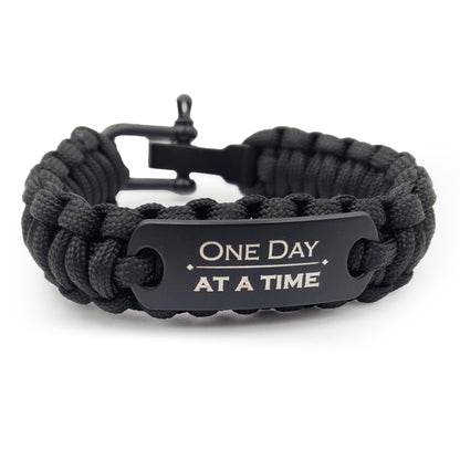 Sobriety Gifts for Men, One Day at a Time, Sober Gifts for Men, 1 Year Sobriety Gifts, Sobriety Bracelet for Men, Motivational Bracelets, Sobriety Gifts, One Year Sober Gifts for Men