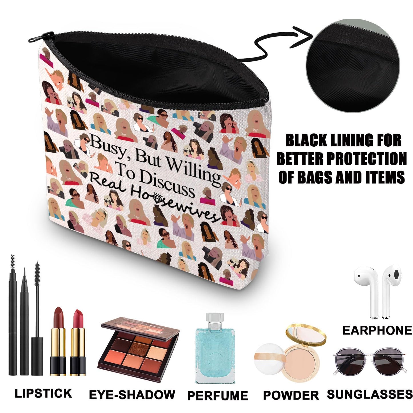G2TUP Reality TV Makeup Bag Reality Drama Gift Reality TV Show Gifts Reality TV Fan Gift Reality TV Party Bag (But Willing)