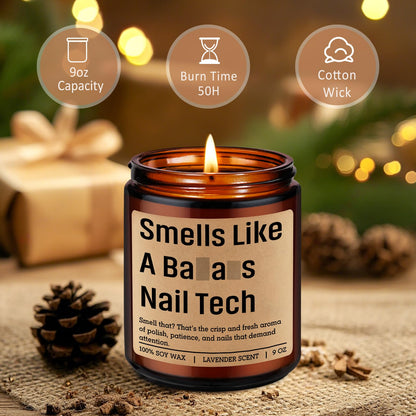 Miracu Candle, Nail Tech Gifts for Women, Men, Nail Technician Gifts, Funny Birthday, Mothers Day, Appreciation, Graduation Ideas for Manicurist, Fingernail Artist - Pedicure Manicure Salon Decor