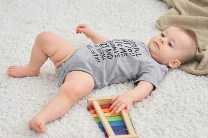 UNICOMIDEA Baby Boys Girls Romper Letter Printed Newborn Outfit Short Sleeve Bodysuits 0-12 Months