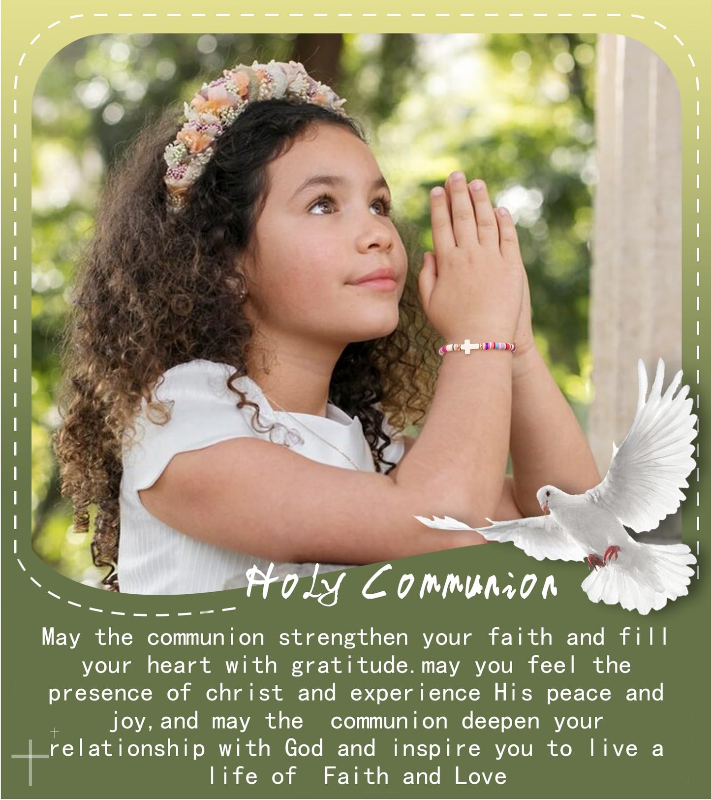 Handmade Gifts for Kids/Girls/Teens/Women-Cute Cross Bracelet First Communion Baptism Confirmation Graduation Gifts, Colorful Religious Bracelets Christian Jewelry Jesus Faith Trendy Stuff