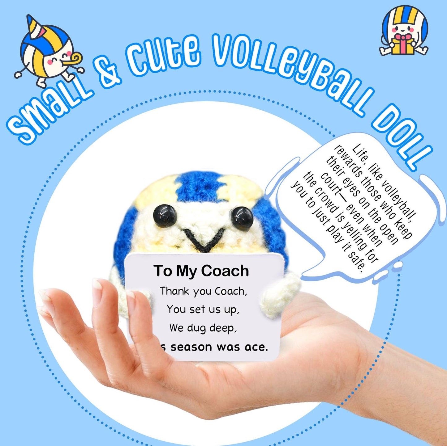 Handmade Collectible Volleyball - Thank You Gift for Coach,Volleyball Coach Appreciation Gift,Team Gifts from Players,InspirationalSports Decor & Memory Keepsake for Volleyballs Lovers
