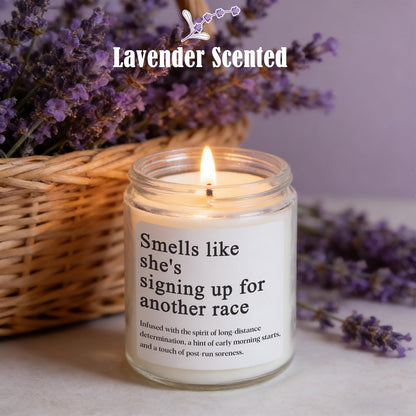 Gifts for Runners, Cross Country Running Gifts for Women, Men, Track and Field, Half Marathon Essentials, Funny Marathon Scented Candle, Christmas, Birthday, Running Gift for Marathon Runner