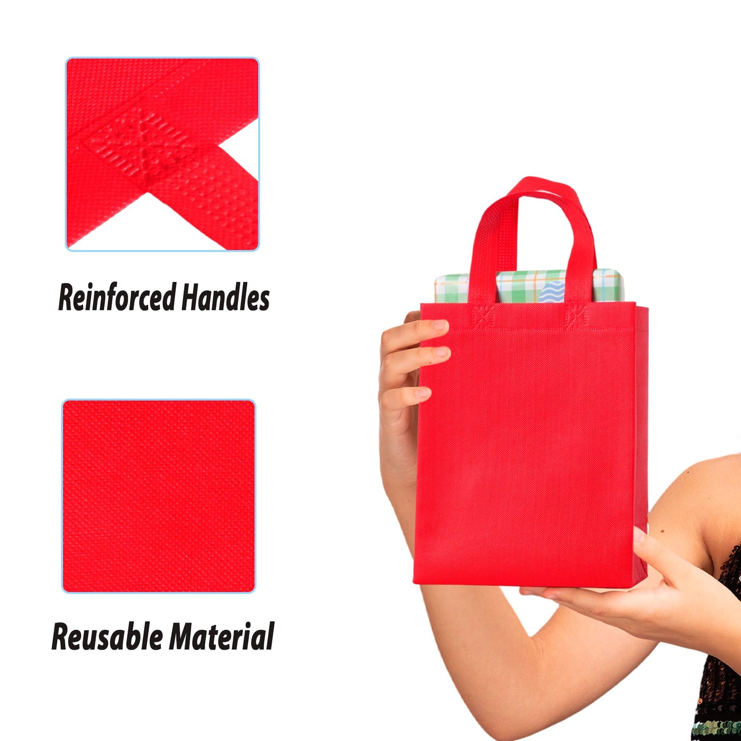 30Pcs Gift Bags Medium Size, Reusable Goodie Bag, Gift Bags with Handles for Party Favors, Birthday, Baby Shower