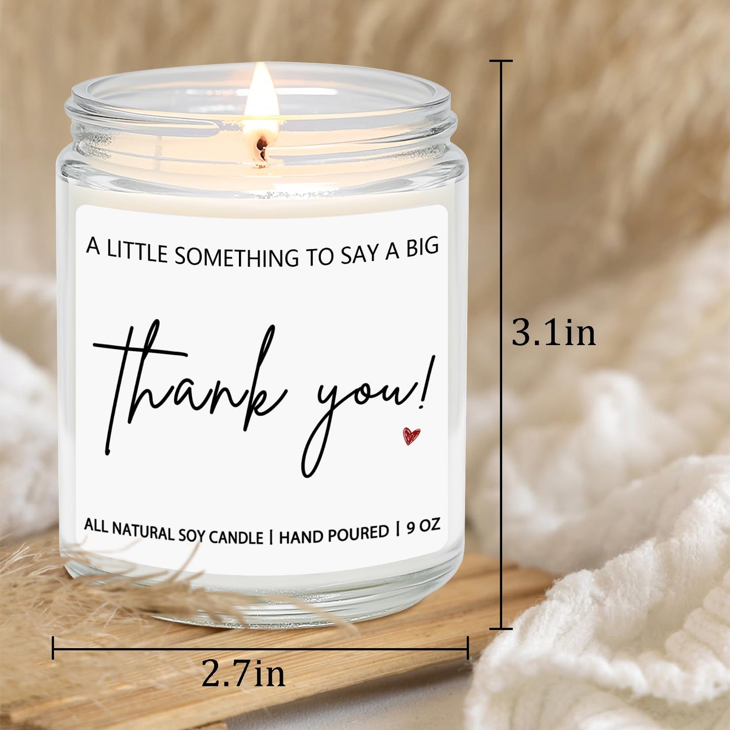 Thank You Hostess Gifts for Women, Funny Appreciation Gift for Friends Teacher Mom, Coworkers, Nurse, Employee, Boss- Lavender Scented Candles