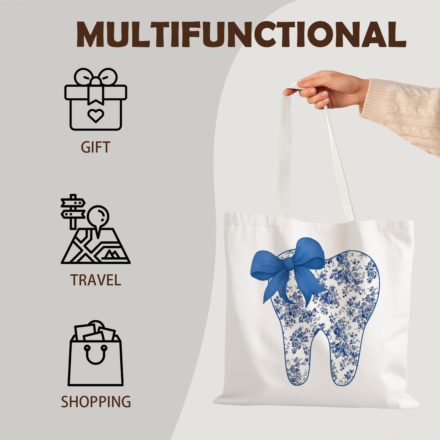 FBB Dentist Reusable Shopping Grocery Bags