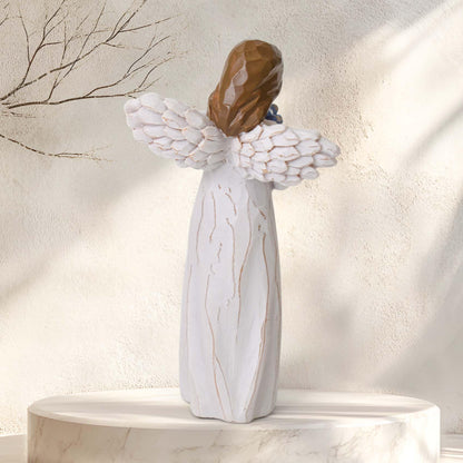 Forget Me Not Guardian Angel Figurines, Sympathy Gifts for Loss of Loved One, Miscarriage Gifts for Mothers, Sculpted Hand-Painted Statue for Home Decor Ornament