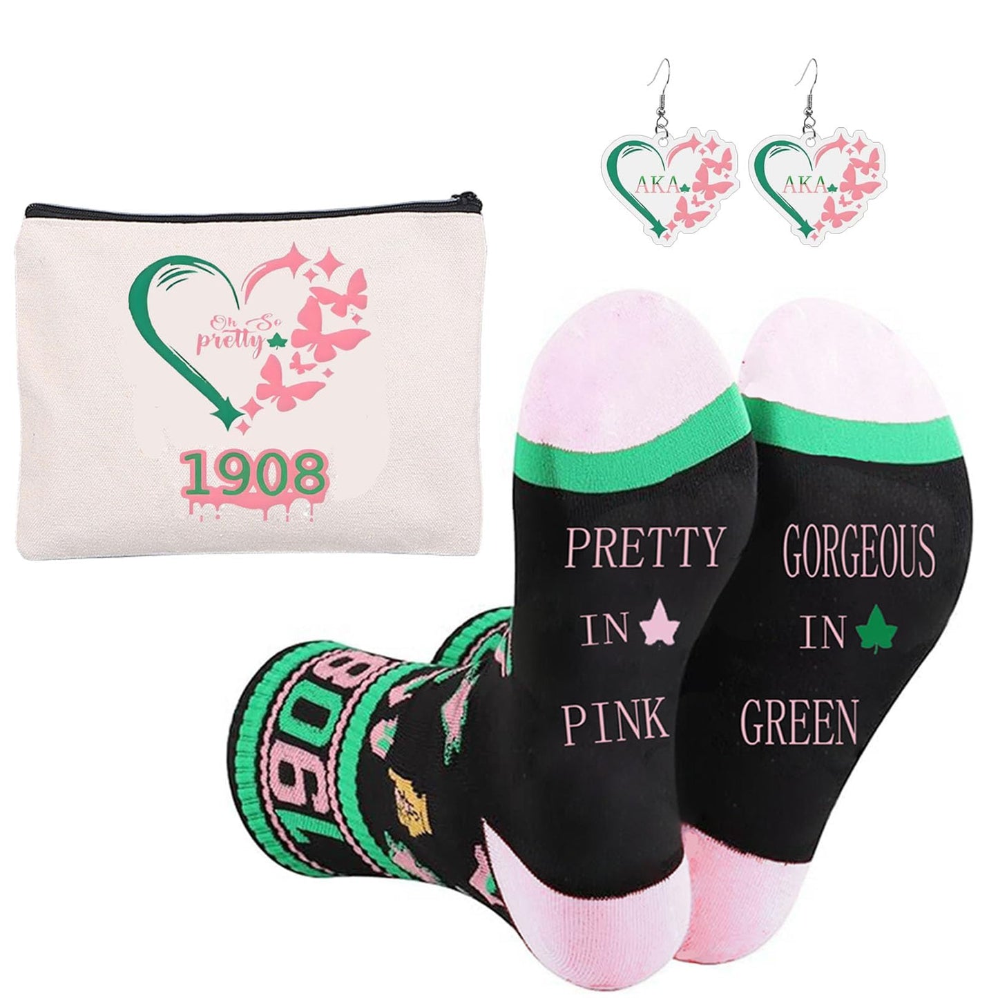 AKA Gifts for Women, 3pcs Gift Set for AKA Lovers, Presents With Funny Novelty Socks, Ideal Gift for Friends,Sister