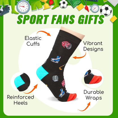 Gamer Gifts for Teens Boys - Sports and Gaming Socks for Kids Aged 4-18, Stocking Stuffers