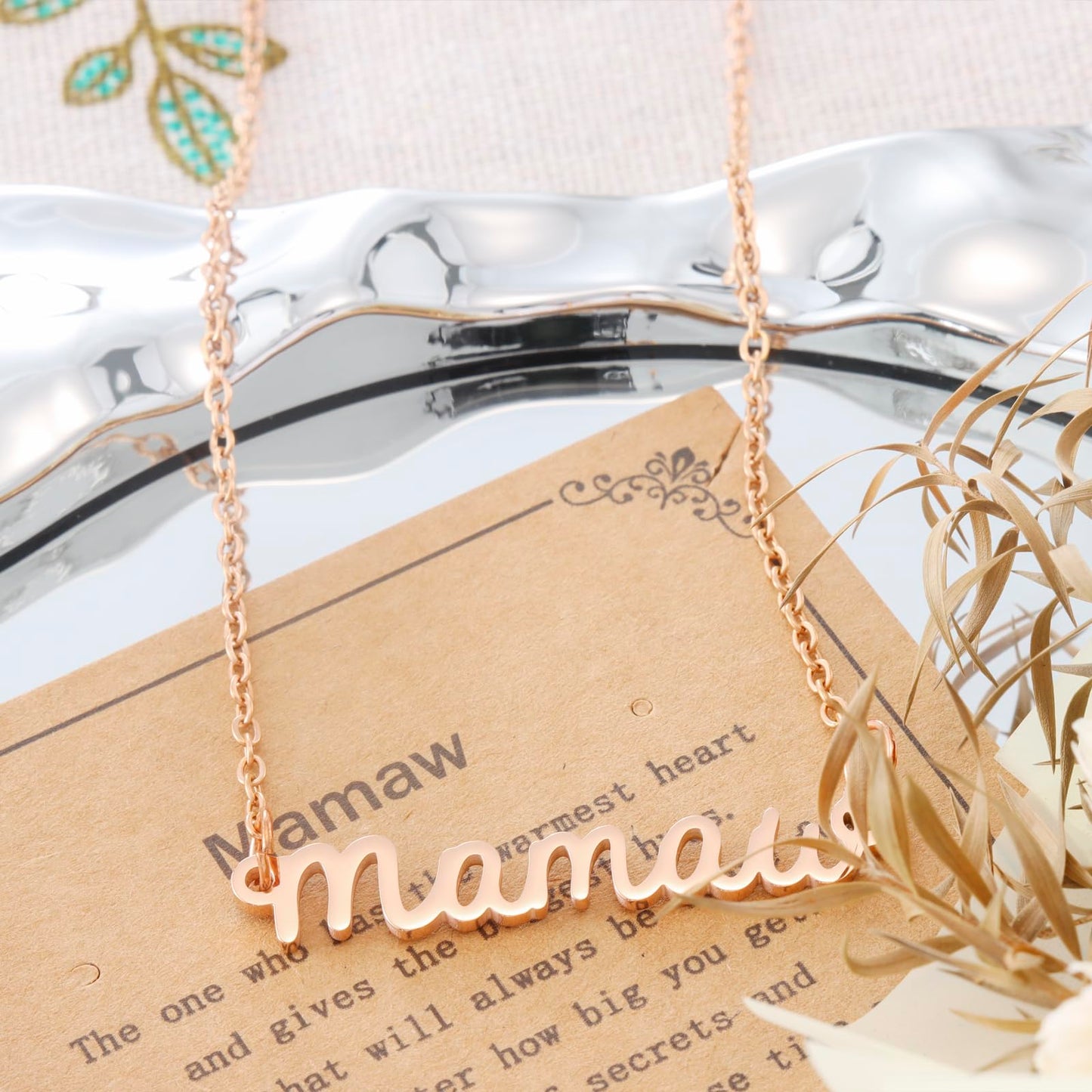 Mamaw Gifts Necklace from Grandkids for Birthday Women Best Mothers Day Jewelry Mamaw Necklace