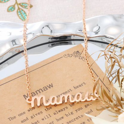 Mamaw Gifts Necklace from Grandkids for Birthday Women Best Mothers Day Jewelry Mamaw Necklace