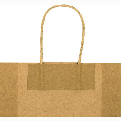 bagmad 100 Pack 5.25x3.25x8 Inch Small Blue Kraft Paper Bags with Handles Bulk, Gift Bags, Craft Grocery Shopping Retail Party Favors Wedding Sacks (Blue, 100pcs)