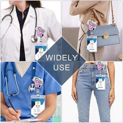 You Take My Breath Away Badge Reel Retractable, Funny Respiratory Therapist ID Badge Reel for Work, Cute RT RRT Inhaler Badge Clip, Asthma Badge Holder with Alligator Clip & 24” Durable Nylon Cord